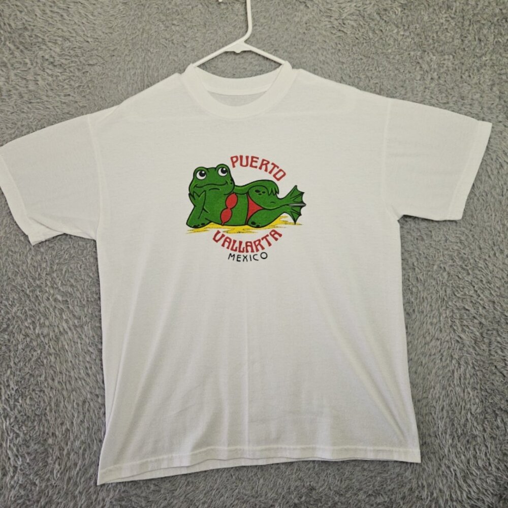 Puerto Vallarta Mexico T Shirt Vintage Funny Bikini Frog